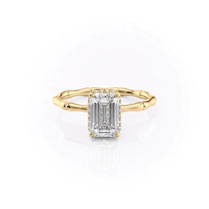 The Eve Set With A 1 Carat Emerald Moissanite