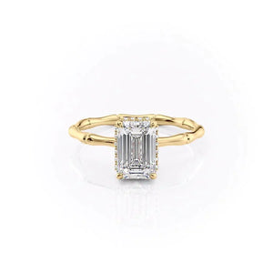 The Eve Set With A Emerald Moissanite