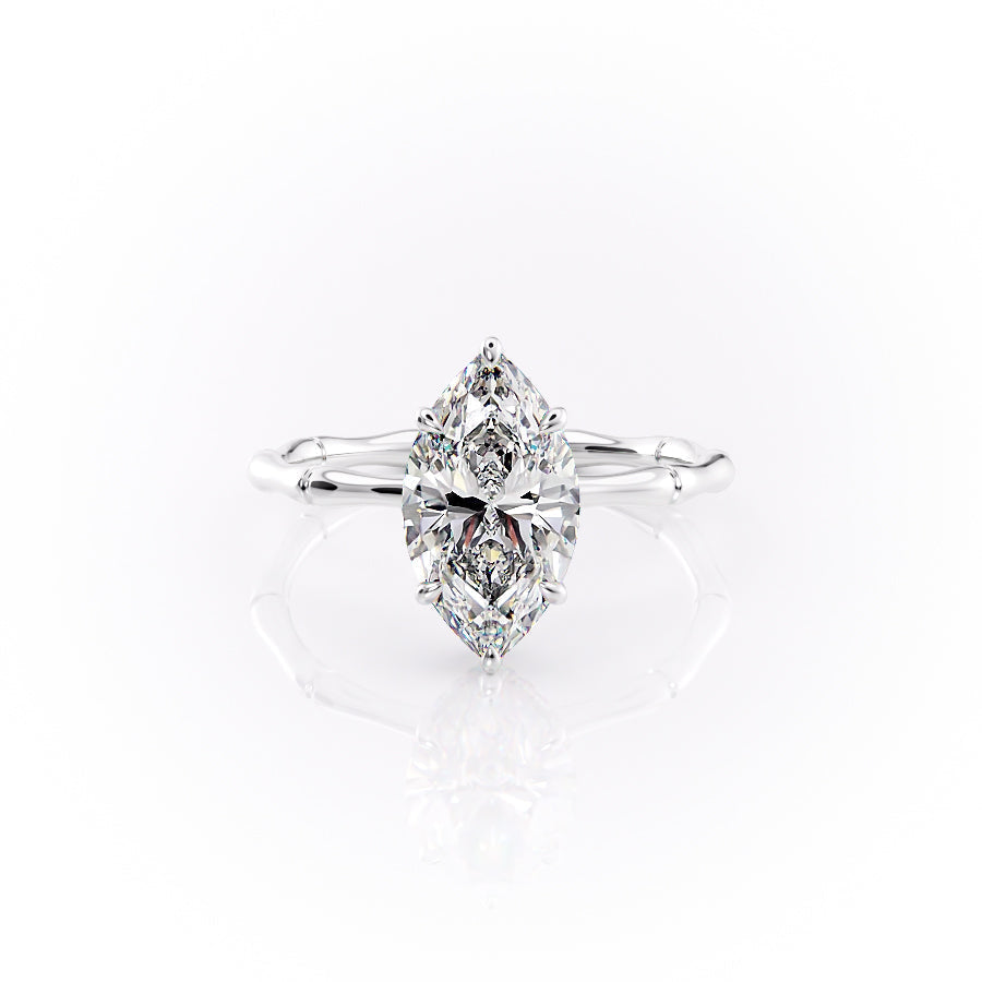 The Eve Set With A 3 Carat Marquise Lab Diamond