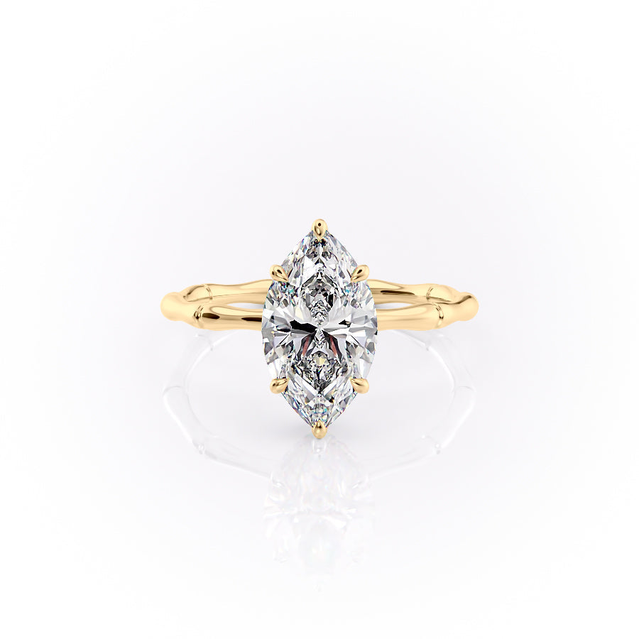 The Eve Set With A 1 Carat Marquise Lab Diamond