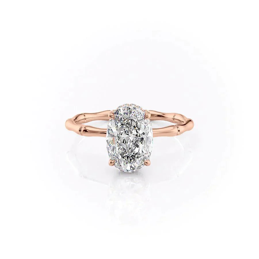 The Eve Set With A 1 Carat Oval Lab Diamond