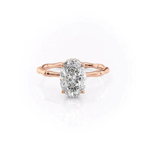 The Eve Set With A 1.5 Carat Oval Lab Diamond