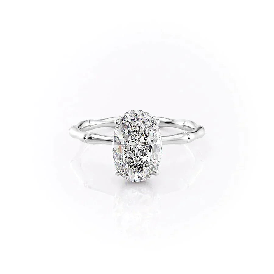 The Eve Set With A 1 Carat Oval Lab Diamond