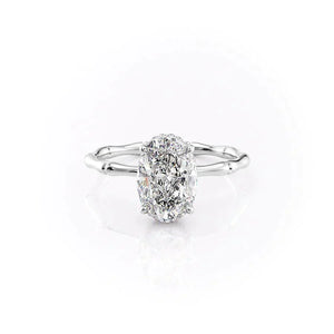 The Eve Set With A 3 Carat Oval Lab Diamond