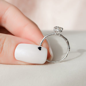 The Eve Set With A 3 Carat Oval Lab Diamond