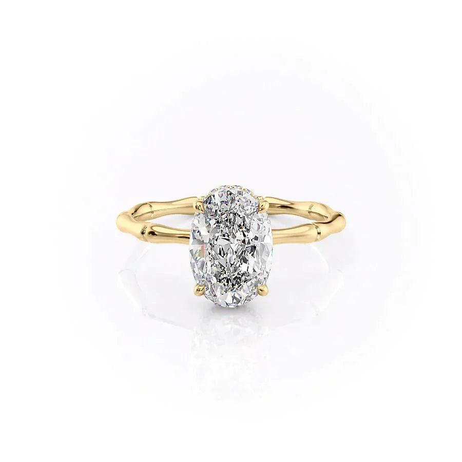The Eve Set With A 3 Carat Oval Lab Diamond