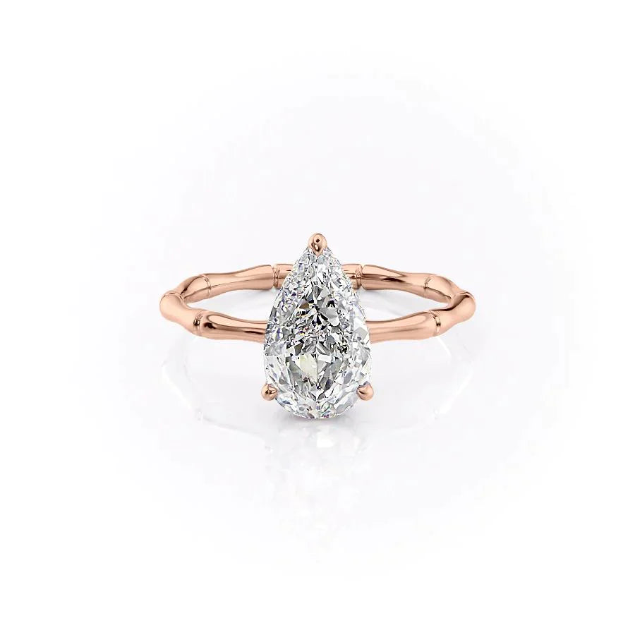The Eve Set With A 3 Carat Pear Lab Diamond