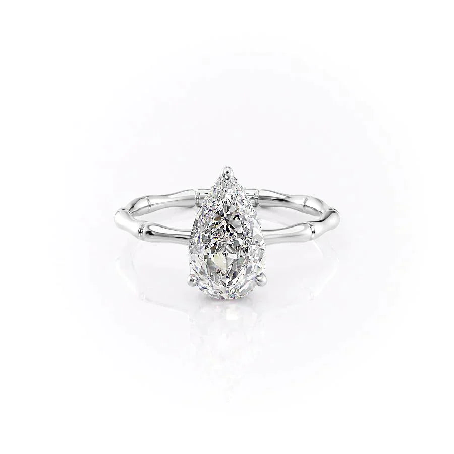 The Eve Set With A 2.5 Carat Pear Lab Diamond