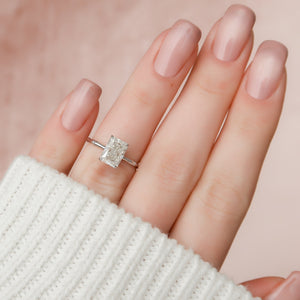 The Eve Set With A 3 Carat Radiant Lab Diamond