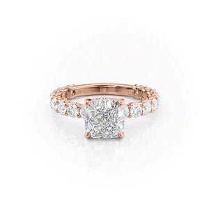 The Adelle Set With A 1 Carat Cushion Moissanite
