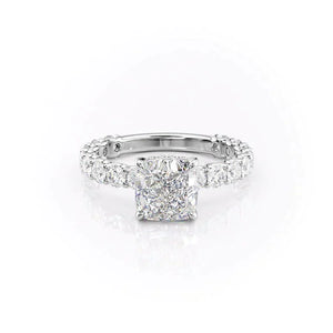 The Adelle Set With A 3 Carat Cushion Moissanite