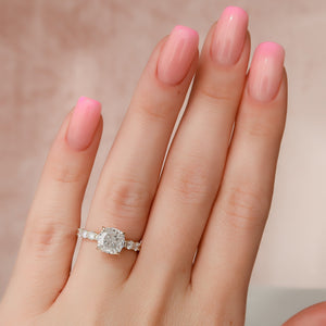 The Adelle Set With A 1 Carat Cushion Lab Diamond