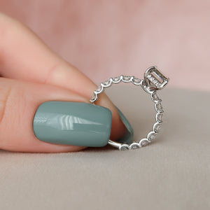 The Adelle Set With A Emerald Lab Diamond