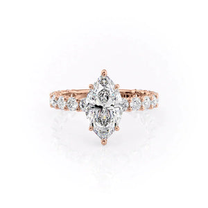 The Adelle Set With A 2 Carat Marquise Lab Diamond