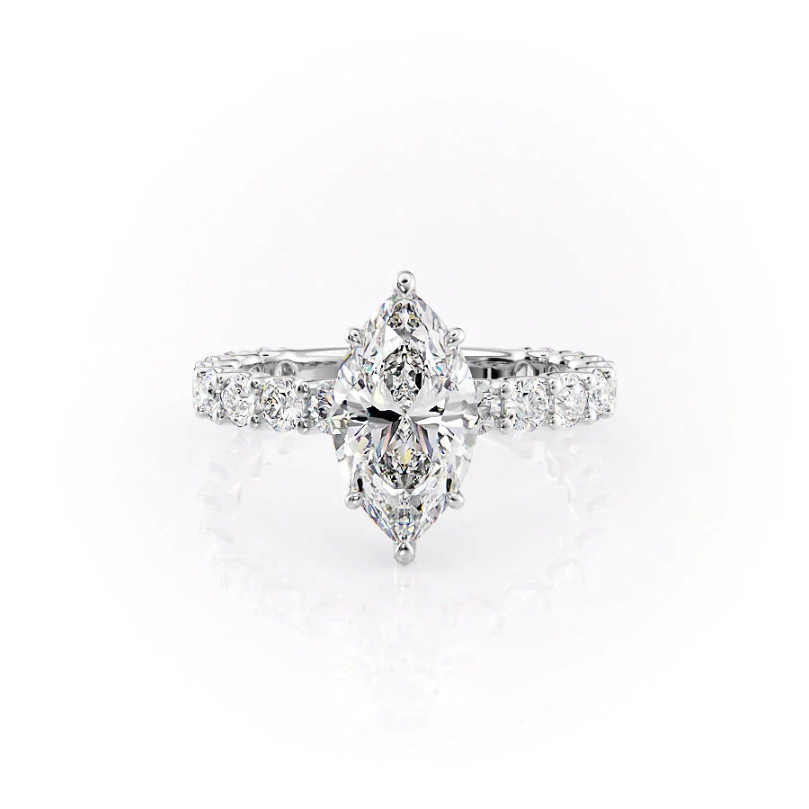 The Adelle Set With A 2 Carat Marquise Moissanite
