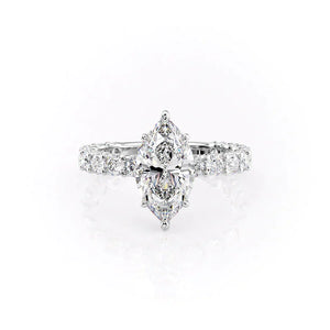 The Adelle Set With A 3 Carat Marquise Lab Diamond