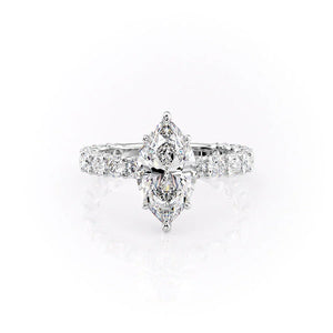 The Adelle Set With A 2.5 Carat Marquise Moissanite