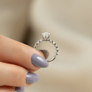 The Adelle Set With A Marquise Lab Diamond