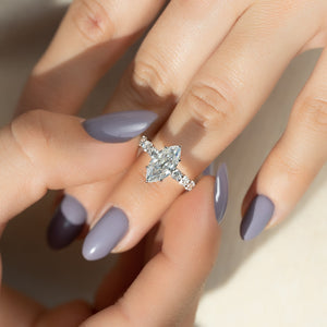 The Adelle Set With A 2 Carat Marquise Lab Diamond
