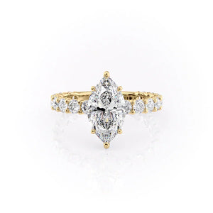 The Adelle Set With A 1.5 Carat Marquise Moissanite