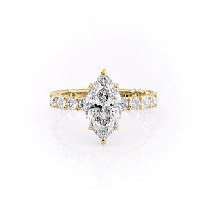 The Adelle Set With A 1 Carat Marquise Lab Diamond