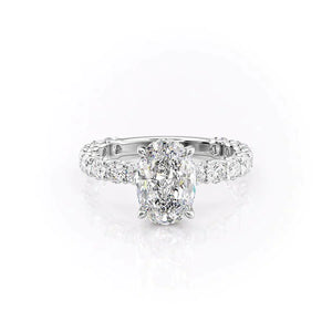 The Adelle Set With A 3 Carat Oval Lab Diamond