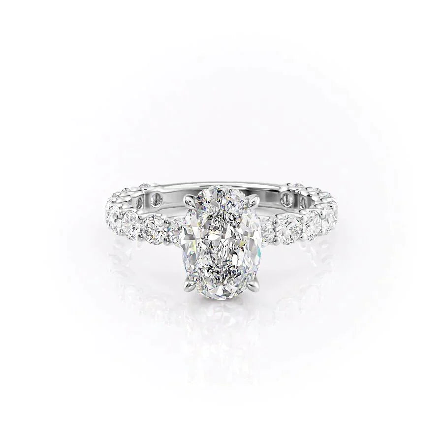 The Adelle Set With A 1.5 Carat Oval Lab Diamond