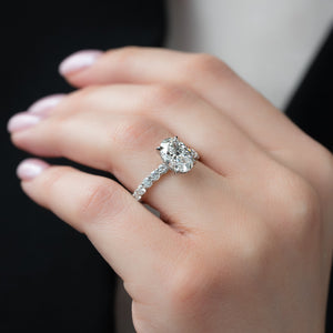 The Adelle Set With A Oval Lab Diamond
