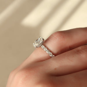 The Adelle Set With A 2 Carat Oval Lab Diamond