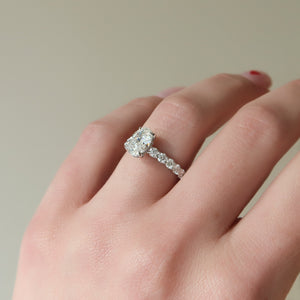 The Adelle Set With A 2 Carat Oval Lab Diamond