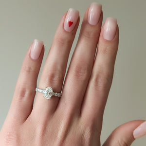 The Adelle Set With A 2 Carat Oval Lab Diamond