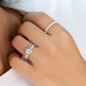 The Adelle Set With A 2 Carat Oval Lab Diamond