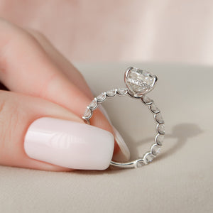 The Adelle Set With A Oval Lab Diamond