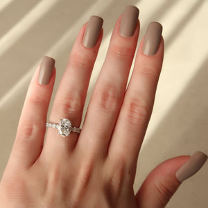 The Adelle Set With A Oval Lab Diamond