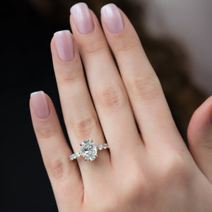 The Adelle Set With A 2 Carat Oval Lab Diamond