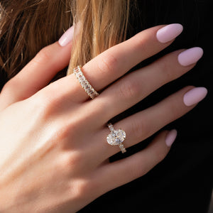 The Adelle Set With A 3 Carat Oval Lab Diamond