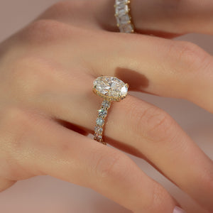 The Adelle Set With A 3 Carat Oval Lab Diamond