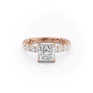 The Adelle Set With A 2.5 Carat Princess Moissanite