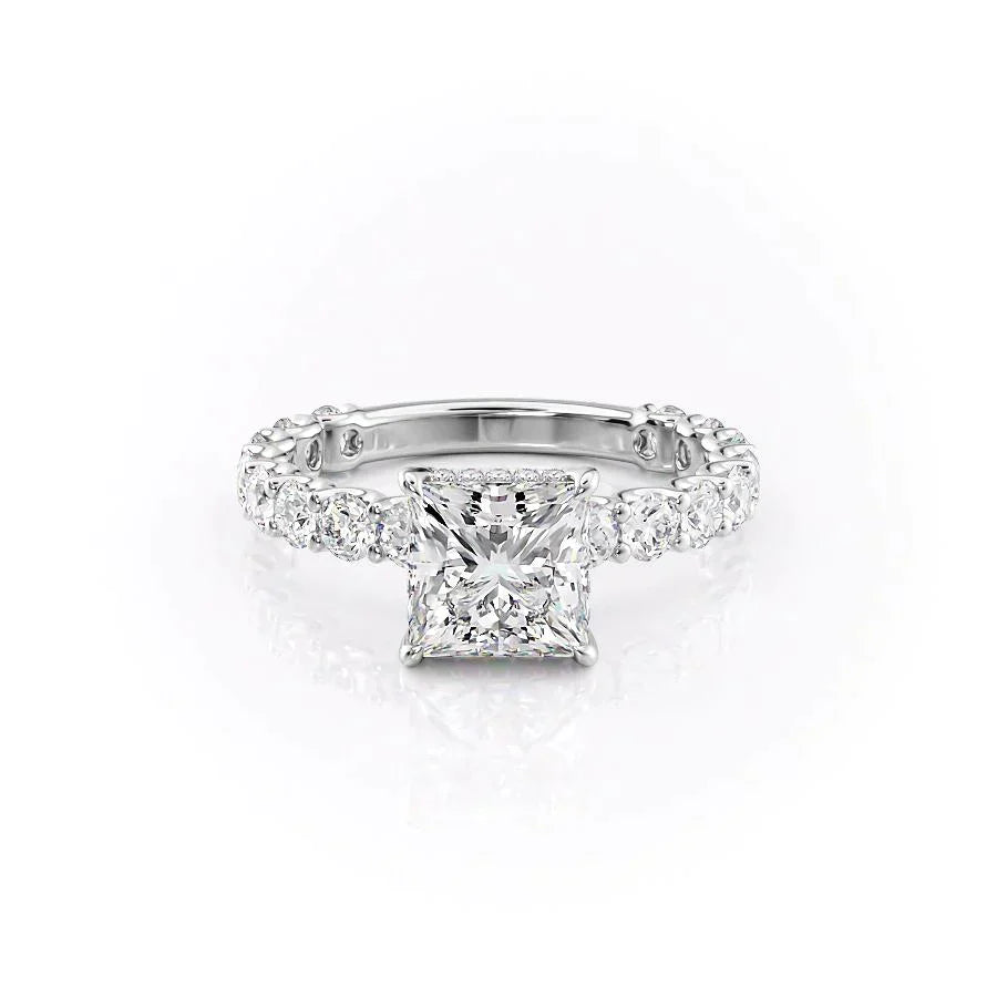 The Adelle Set With A 2 Carat Princess Moissanite