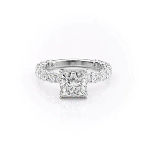 The Adelle Set With A 1 Carat Princess Moissanite