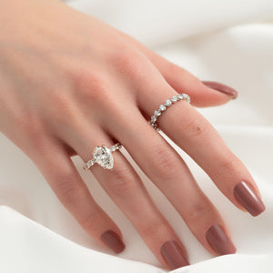 The Adelle Set With A 3 Carat Pear Lab Diamond