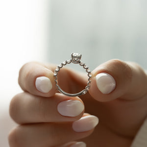 The Adelle Set With A 1 Carat Pear Lab Diamond