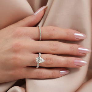 The Adelle Set With A 1 Carat Pear Lab Diamond