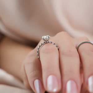 The Adelle Set With A 1 Carat Pear Lab Diamond