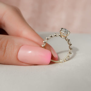 The Adelle Set With A 1.5 Carat Pear Lab Diamond