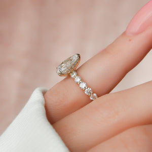 The Adelle Set With A 1.5 Carat Pear Lab Diamond