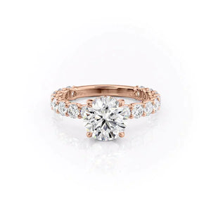 The Adelle Set With A 2.5 Carat Round Lab Diamond