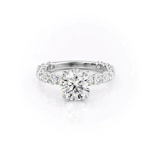 The Adelle Set With A 1.5 Carat Round Moissanite