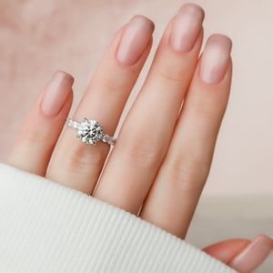 The Adelle Set With A 2 Carat Round Lab Diamond
