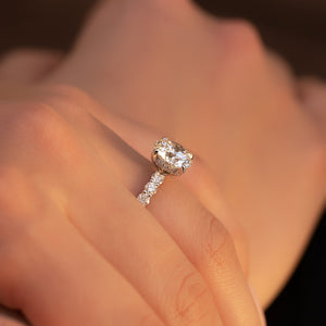 The Adelle Set With A 2 Carat Round Lab Diamond